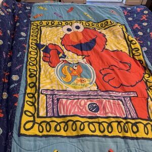 Vintage Elmo &‎ Goldie Comforter Twin Bedding Reversible Blanket 62"x86"
